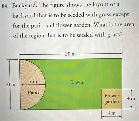 Backyard The Figure Shows The Layout Of A Backyard That Is To Be