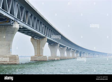 Padma Setu , padma river , Padma Bridge under construction Stock Photo ...