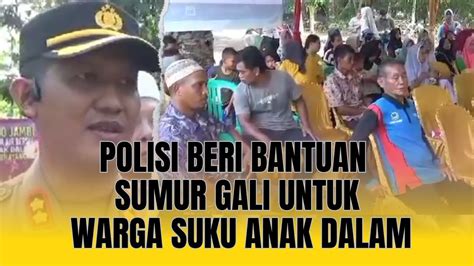 Polres Muaro Jambi Berikan Bantuan Sumur Gali Atasi Krisis Air Bersih