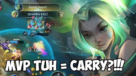 Zeri Adc Quadra Kill Wild Rift Indonesia YouTube