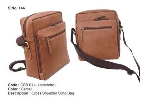 Plain Office Brown Leather Sling Bag Size 10 X 12 Inch At Rs 1290