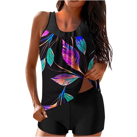 Fnfyfh Boyshort Tankini Swimsuits For Women Under 10 Tankini Bathing