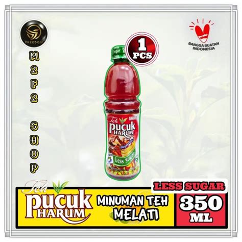 Teh Pucuk Harum Less Sugar Botol Plastik Pet 350 Ml Kemasan Satuan