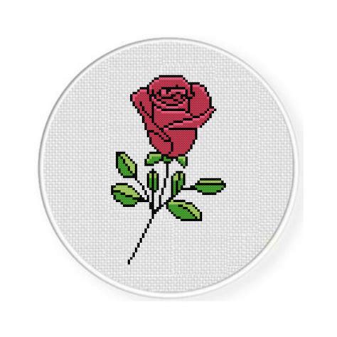 Rose Outline Cross Stitch Pattern Daily Cross Stitch