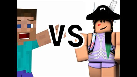 Minecraft Vs Roblox Майнкрафт Vs Роблокс Youtube