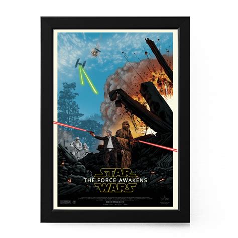 Poster Emoldurado A3 Star Wars O Despertar Da Força Elo7