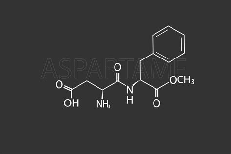 aspartame molecular skeletal chemical formula 41454647 Vector Art at ...