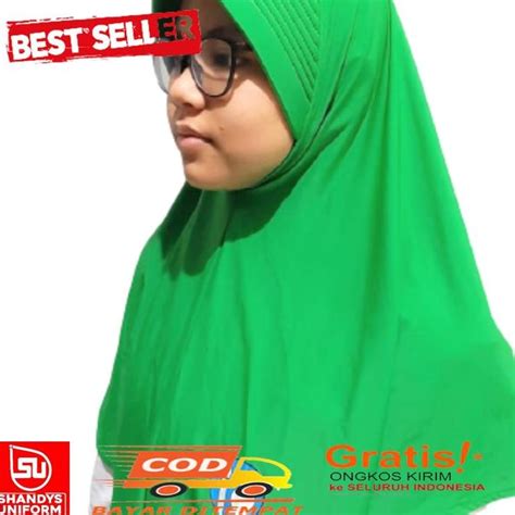 Jual Kekinian Kerudung Bergo Al Azhar Bahan Spandek Model Oval Shandys Uniform Shopee