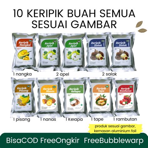 Jual Fiona Paket Hemat Pcs Keripik Dan Kerupuk Buah Apel Nangka