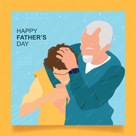 Premium Vector Happy Fathers Day Dad Son