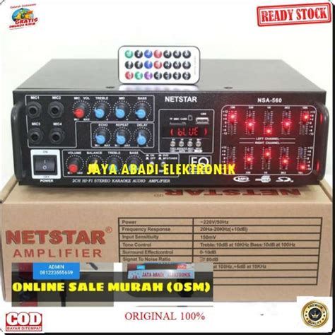 Promo NETSTAR POWER AMPLI REMOTE DIGITAL ECHO MIXER KARAOKE EFEK