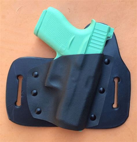 Glock 43 And 43x Owb Leather Kydex Hybrid Holster Etsy