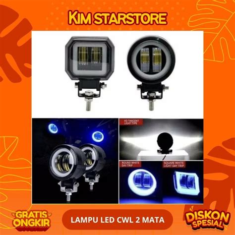 Jual Lampu Tembak Sorot LED Daymaker CWL 2 Mata 4D 20 Watt Cree Work