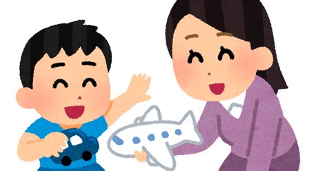 おもちゃで遊ぶ親子のイラスト（お母さん） かわいいフリー素材集 いらすとや