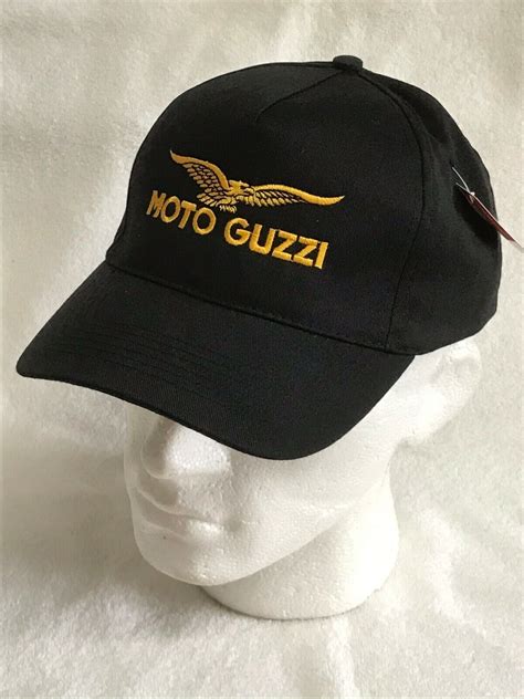 Moto Guzzi Eagle Embroidered Logo Turn Up Beanies Bobble Hats