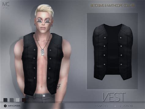 Biker Vest By Mathcope From Tsr • Sims 4 Downloads