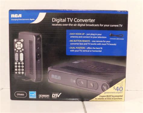 New Rca Digital Tv Converter Box Dta B With Remote Ebay