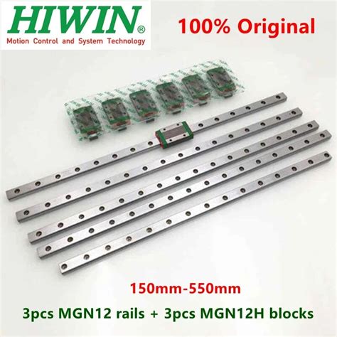 3pcs Hiwin Linear Rail MGN12 150 200 250 300 330 350 400 450 500 550 Mm