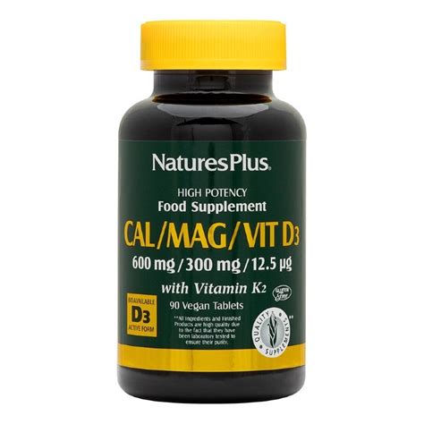 Natures Plus Cal Mag Vit D Vitamina K Tavolette Integratore