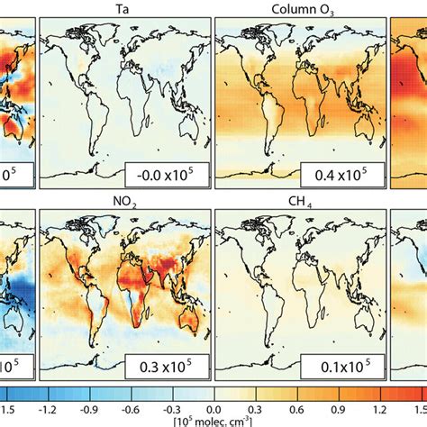 Spatial Distributions Of The Contribution Of Individual Factors To The