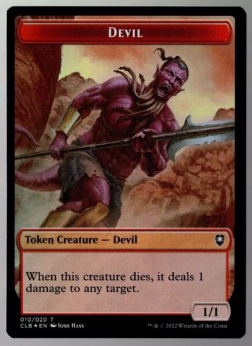 X Devil Treasure Double Sided Token Foil Baldur S Gate Mtg