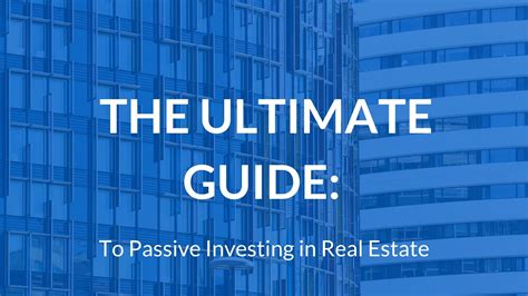 Passive Real Estate Investing The Ultimate Guide High Peaks Capital