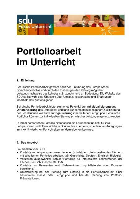 Angebot FK PORTFOLIO Im UNTERRICHT 1010 Pdf