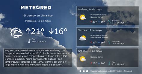 El Tiempo En Lima Predicción A 14 Días Meteored