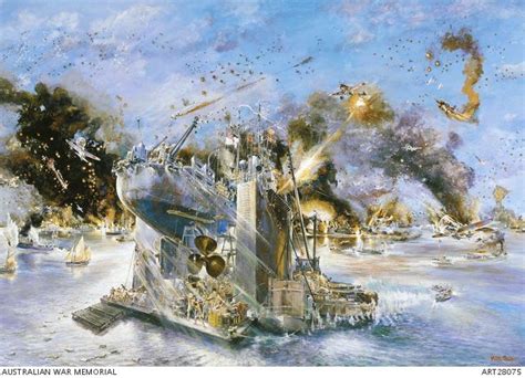 One Of The Best Paintings Of Ww The Japanese Raid On Darwin