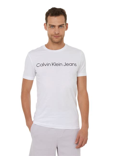 T Shirt à Logo En Coton Calvin Klein Pour Homme