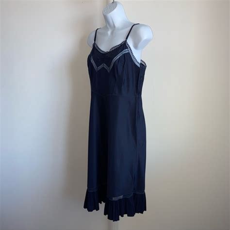 Barbizon Intimates Sleepwear Vintage S Barbizon Navy Full Slip