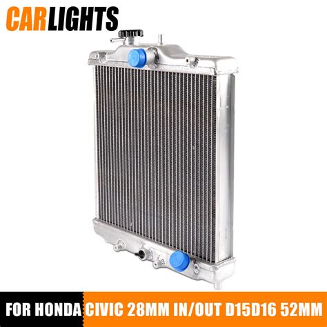 Fit For HONDA CIVIC 1992 00 EK EG D15 D16 3 Row 52mm Aluminum Radiator