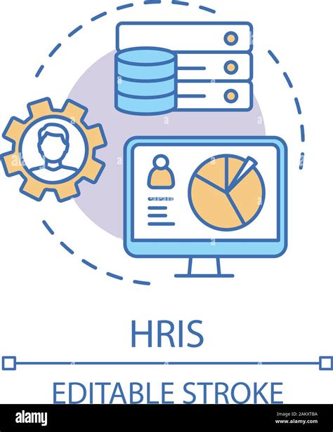 Hris Concept Icon Hr Software Idea Thin Line Illustration Human