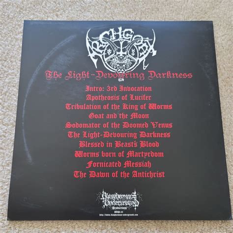 Archgoat Light Devouring Darkness Og Press Black Vinyl Lp Blasphemy