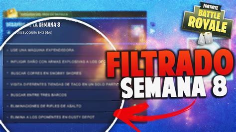 Como Completar Todos Los Desafios De La Semana 8 Temporada 7 Directo Fortnite Youtube