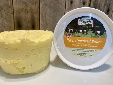 1 Lb Raw Unsalted Butter Dutch Meadows Farm