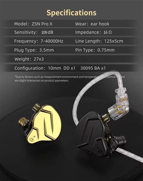 Kz Zsn Pro X In Ear Monitor Earphone 1ba 1dd Wired Earphone Hifi Sport Gaming Earbuds Headphones