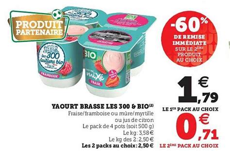 Promo Yaourt Brass Les Bio De Remise Imm Diate Sur Le Me