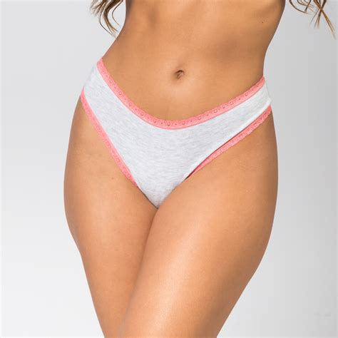 Calcinha Fio Mescla Lisa Conforto Renda Coral Ilumine Lingerie