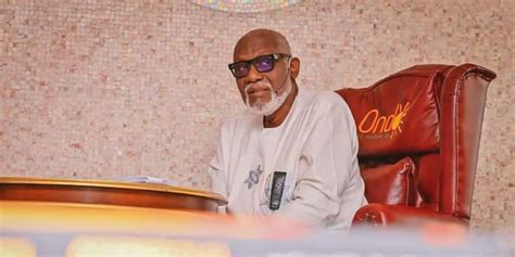 Breaking Ondo Governor Rotimi Akeredolu Is Dead Intel Region