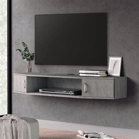 Fitueyes Floating Tv Stand For Tvs Up To Gray Walmart