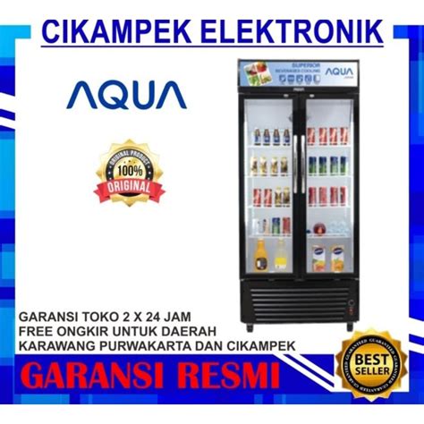 Jual SHOWCASE AQUA AQB 700 2 PINTU DISPLAY COOLER AQB 700 Shopee