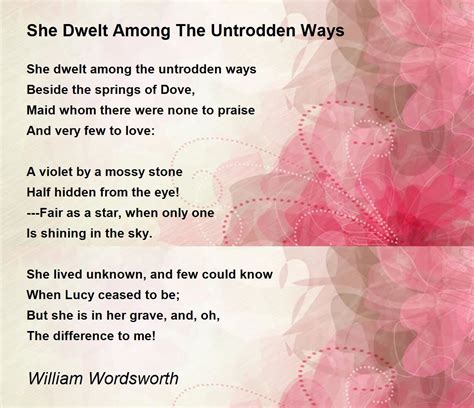 She Dwelt Among The Untrodden Ways - She Dwelt Among The Untrodden Ways ...