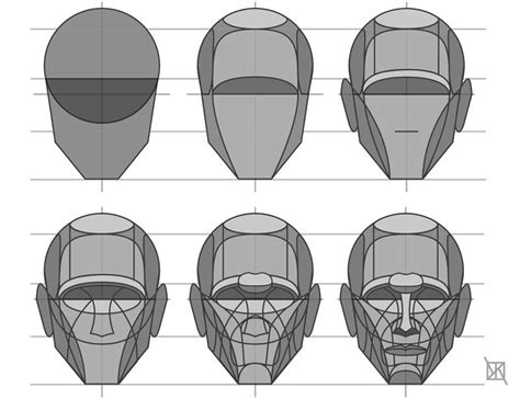 How to draw heads from the facial expressions practice - Line of Action