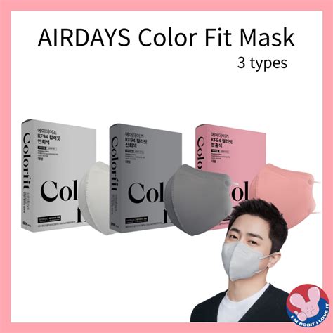 X AIRDAYS Color Fit Mask 3 Types Kf94 Kf94 Mask Korea Kf94 Mask