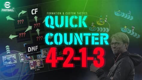 Efootball Quick Counter Formation Custom Tactics Pc