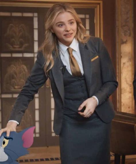 Chloë Grace Moretz Tom And Jerry Blazer Kayla Black Blazer