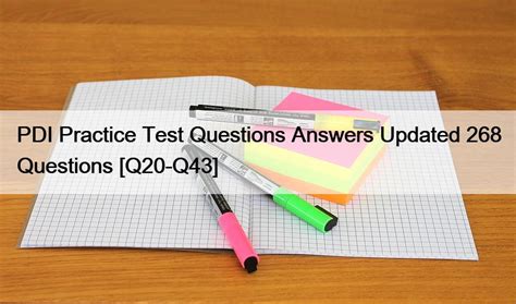 Pdi Practice Test Questions Answers Updated 268 Questions Q20 Q43