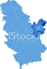 Map Of Serbia, Subdivision Bor District Stock Vector | Royalty-Free ...