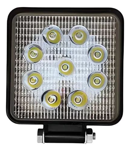 Farol De Milha Led Quadrado 9 Leds 12v 24v 27w Off Road 4x4 MercadoLivre